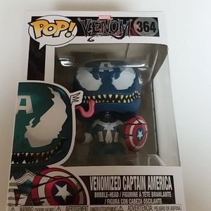 funko pop marvel venomized  captain America